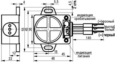 Габариты ISN I82P-31P-12-LZT4-C-P1